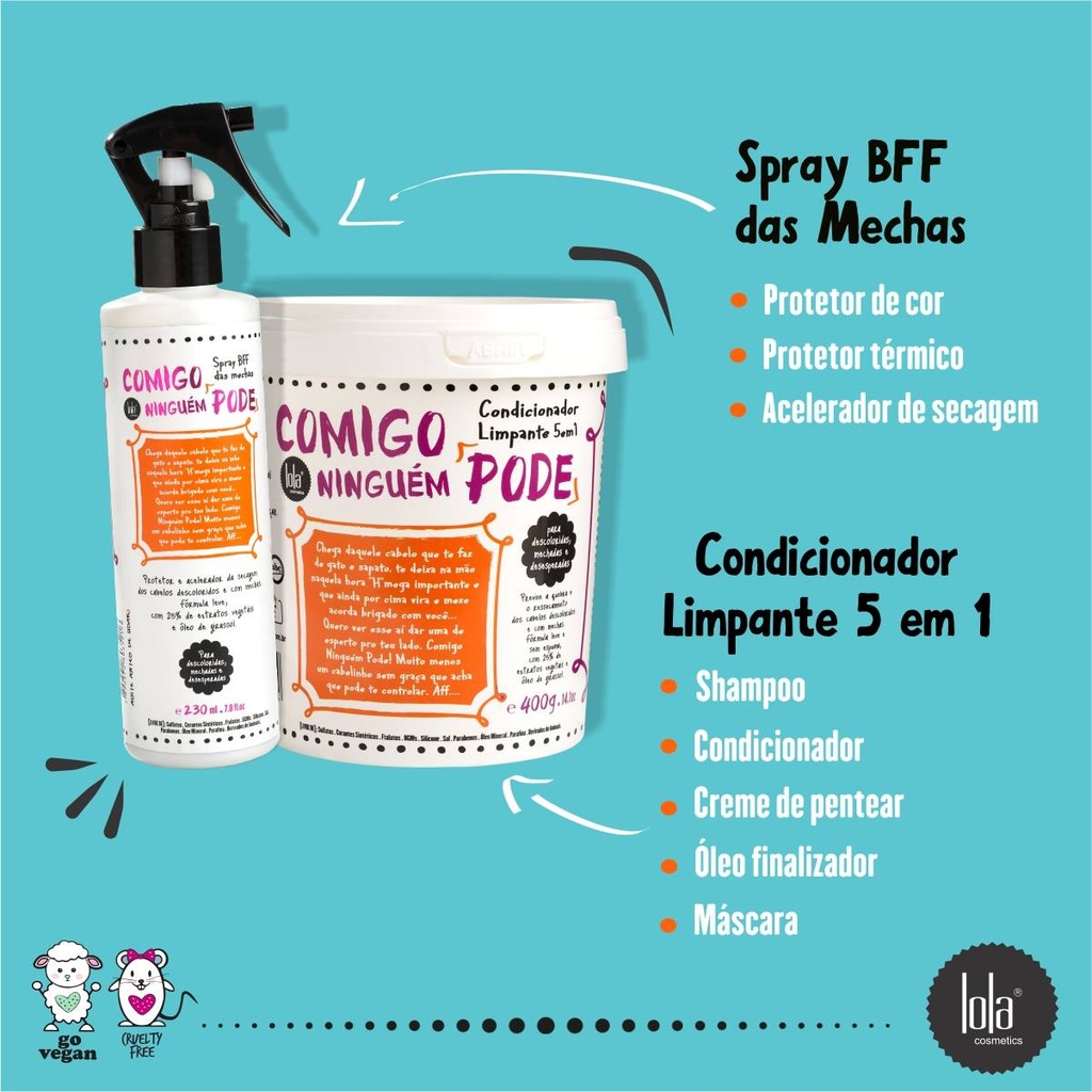 Shampoing co-wash "Comigo Ningém Pode" Lola 450g