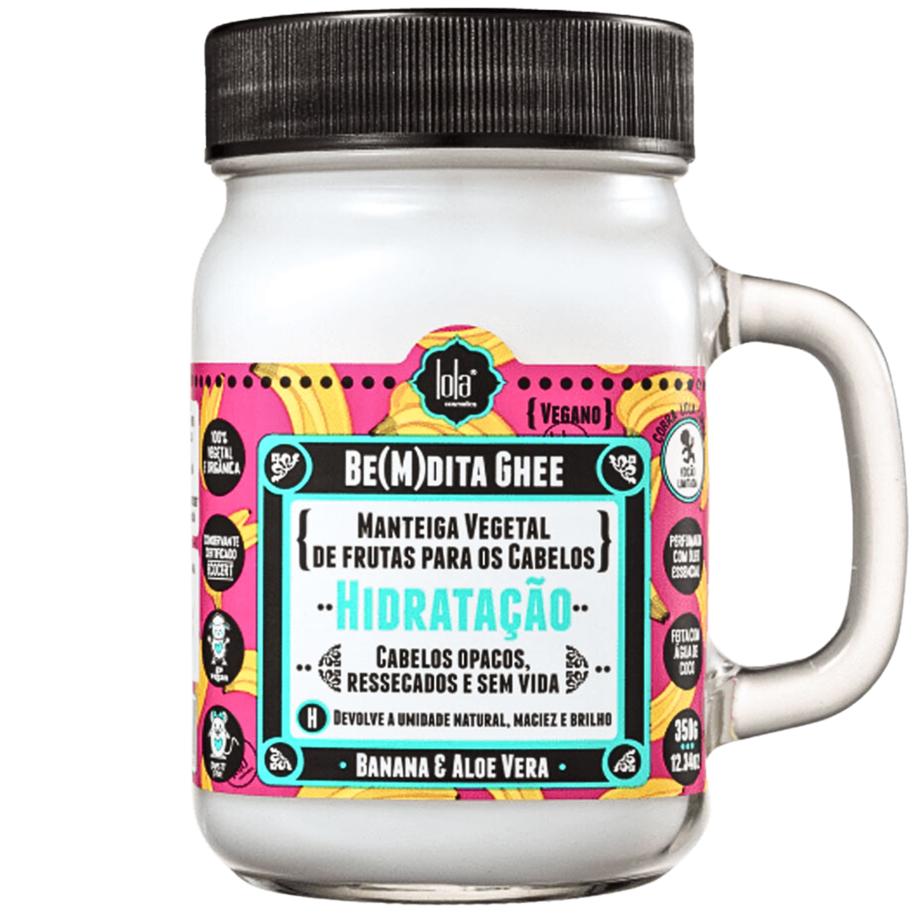 Máscara hidratante "Be(m)dita Ghee Banana e Aloe Vera" Lola 350g