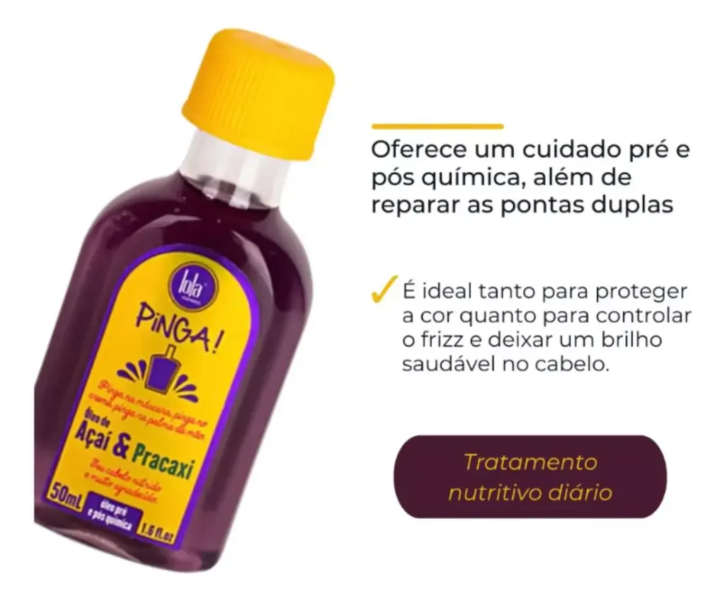 Huile pré & post-chimique "Pinga Açaí & Pracaxi" Lola 50ml