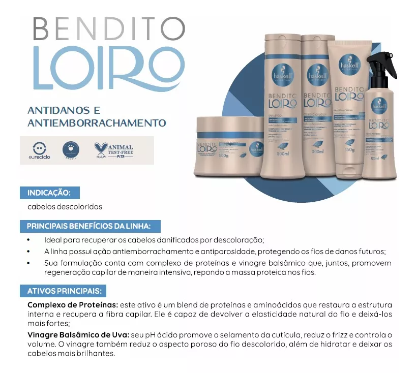 Masque Déjaunissant "Bendito Loiro" Haskell 300g