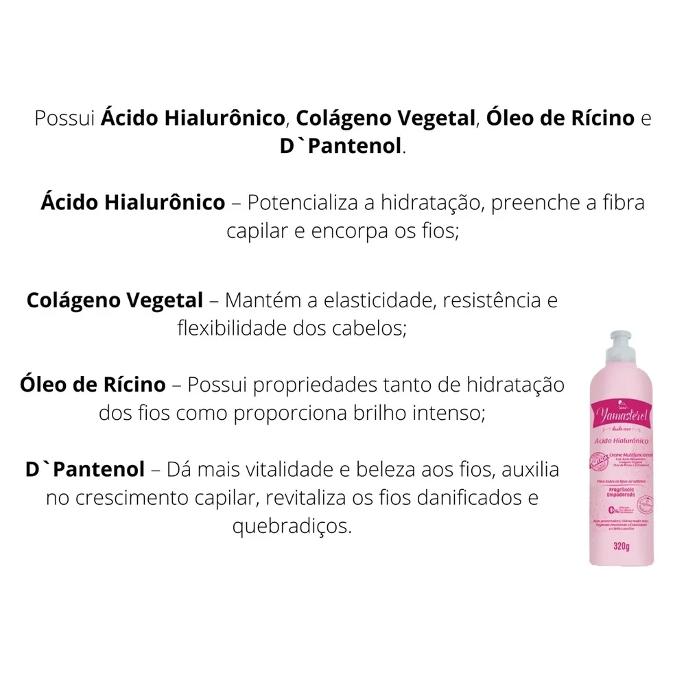 Crème Multifonctions "Acido Hialuronico" Yamasterol 320gr