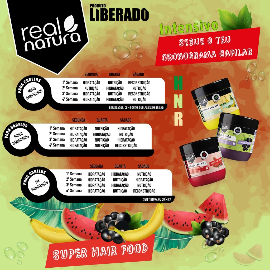 Masque Nutritif - Açaï & Linho (Lin) - Real Natura 500ml