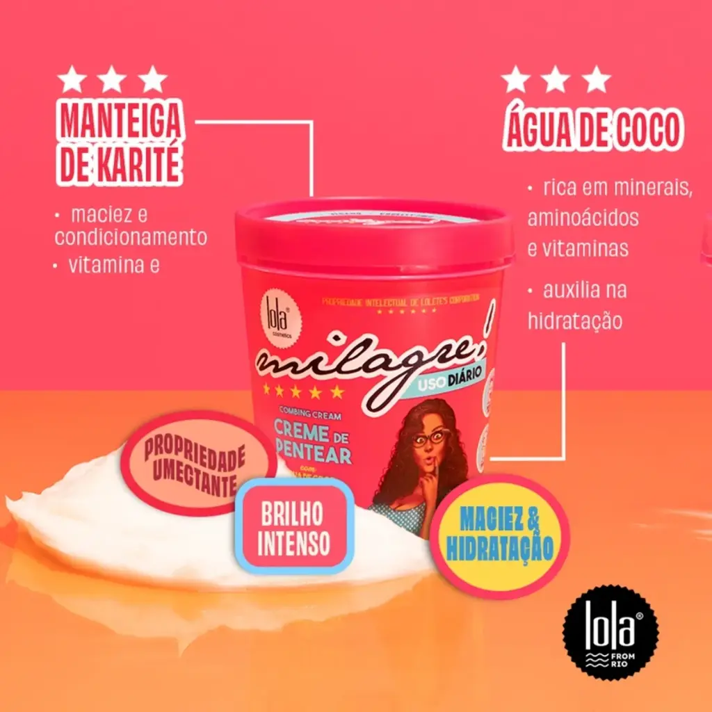 lola milagre creme de pentear 450g