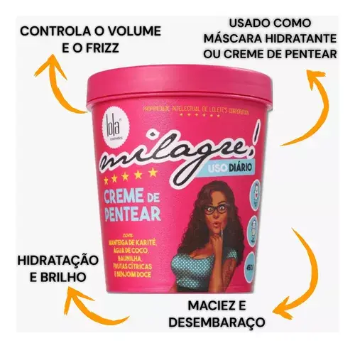 lola milagre creme de pentear 450g