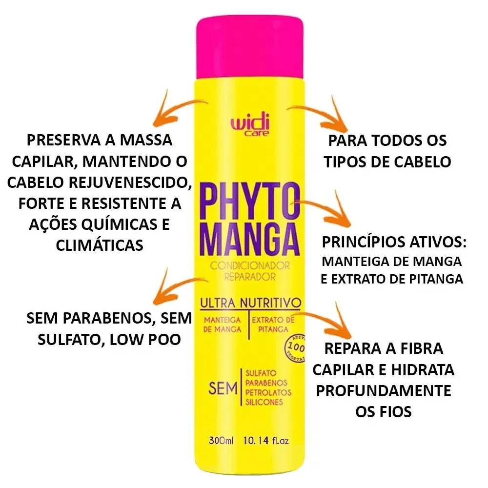 Condicionador Nutritivo Reparador - Phyto Manga - Widi Care 300ml