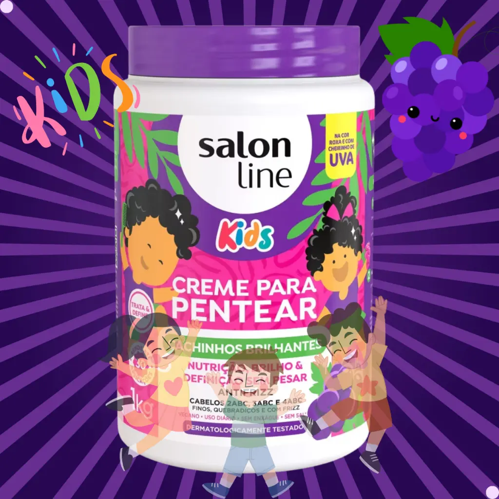 Crème Coiffante Kids - Cachinhos Brilhantes - Salon Line 1kg