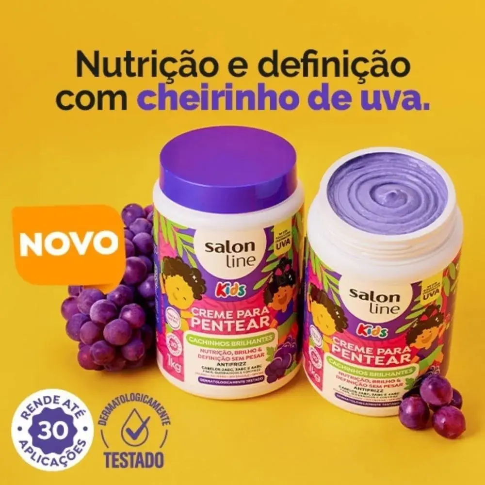 Creme de Pentear Kids - Cachinhos Brilhantes - Salon Line 1kg