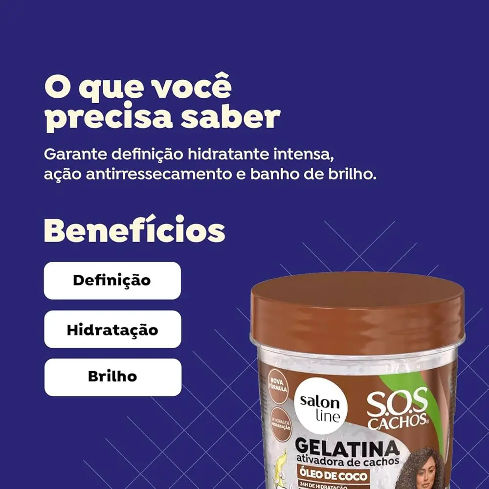 Gelatina Hidratante - SOS Cachos Coco