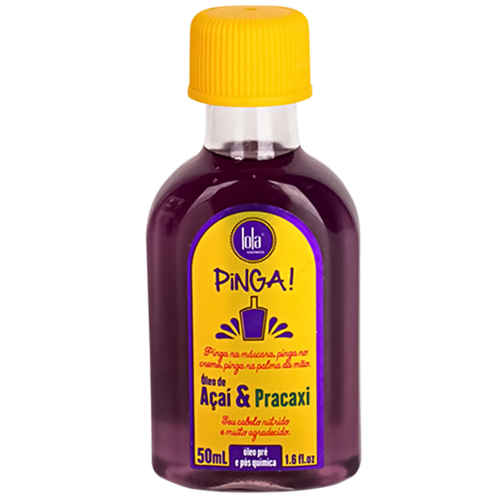 Óleo pré & pós-química "Pinga Açaí & Pracaxi" Lola 50ml