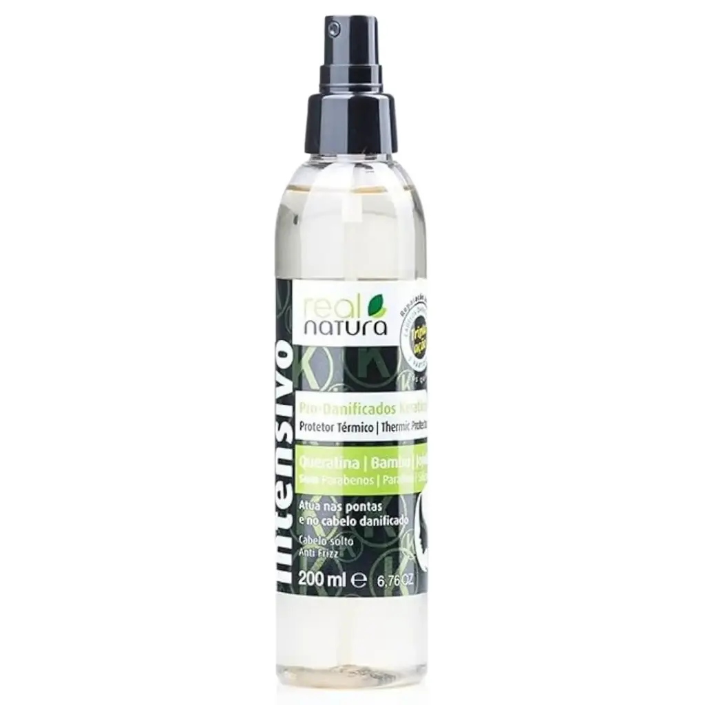 Spray Protecteur Thermique - Pro-Danificados Kératine Bambu Jojoba - Real Natura 200ml