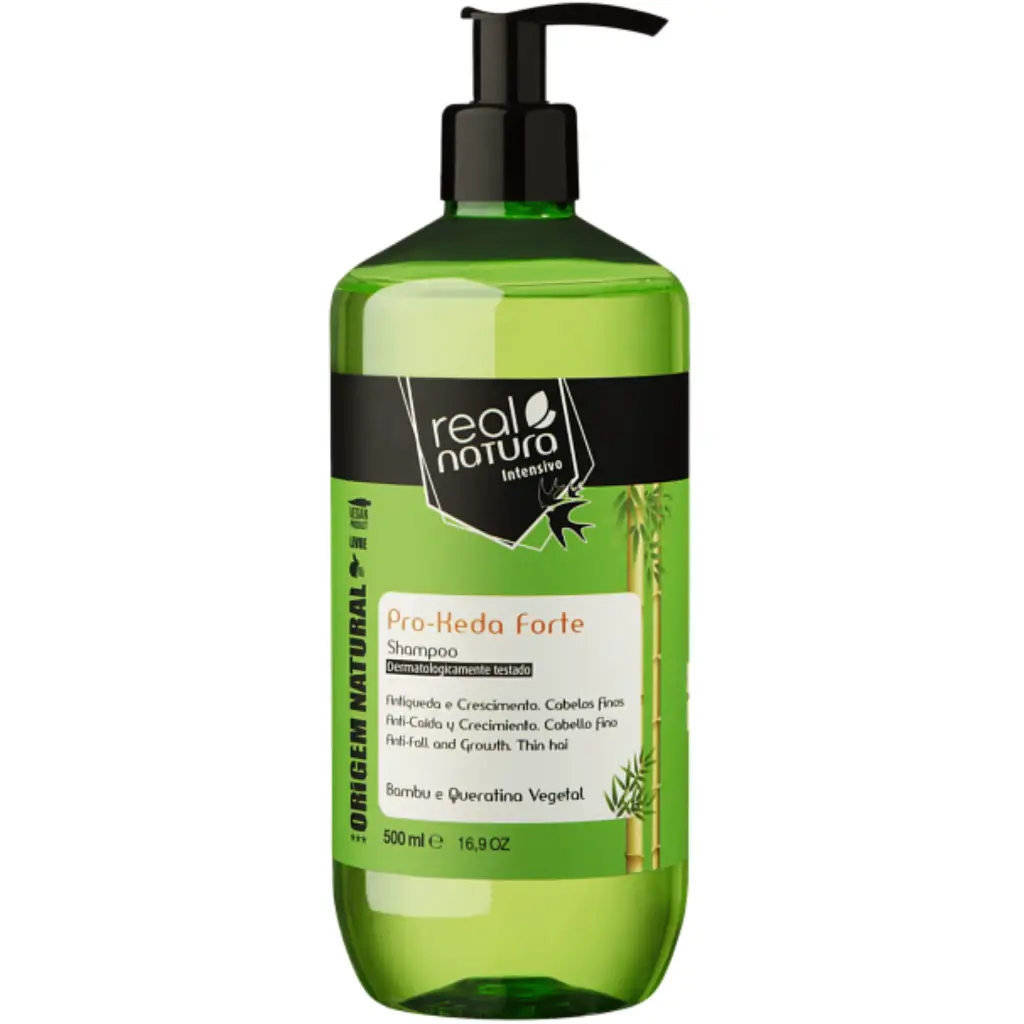 Shampooing Pro-Keda Forte - Bambou et Kératine Végétale - Anti-Chute et Pousse. Cheveux Fins' Real Natura 500ml