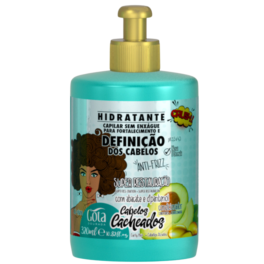 Crème Coiffante "Fortalecimento Cacheados" Gota Dourada 320ml