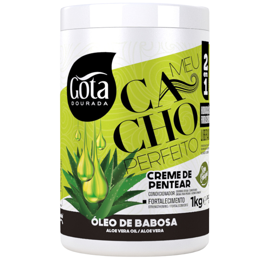 Crème Coiffante "Meu Cacho Perfeito Babosa" Gota Dourada 1kg