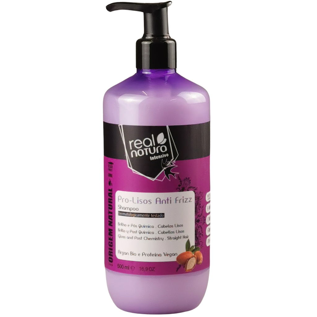 Champô para cabelo liso - Pro-Liso Anti Frizz - Real Natura 500ml