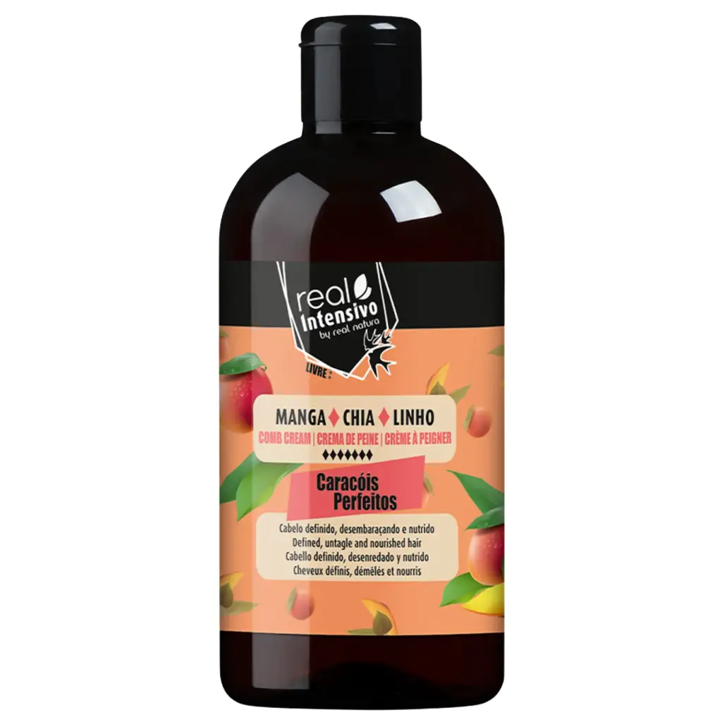 Crème Coiffante - Caracois Perfeitos - Mangue, Chia et Lin - Real Natura 300ml