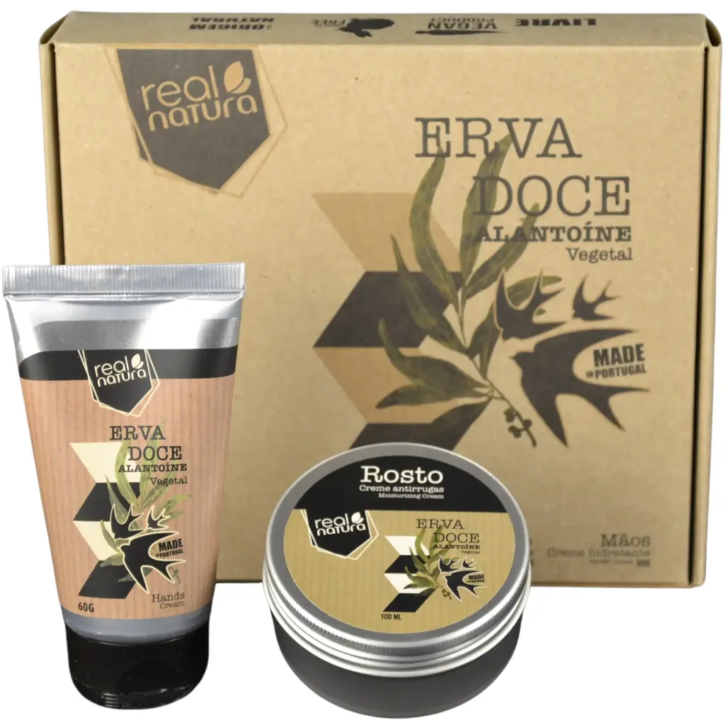 Kit Creme de Mãos e Creme de Rosto Erva Doce - Real Natura