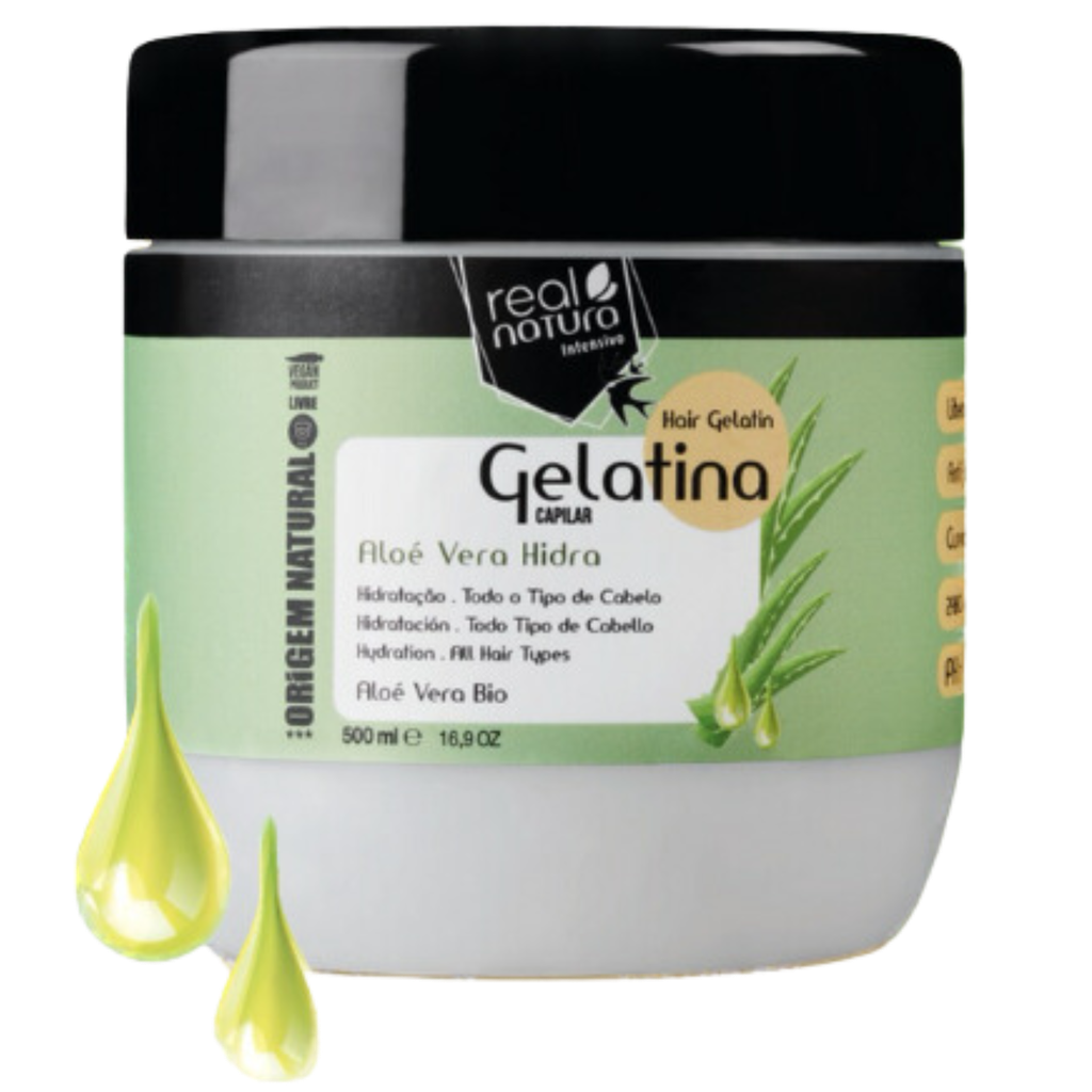 Gelatina Capilar Bio - Aloe Vera Hidra  - Real Natura 500ml