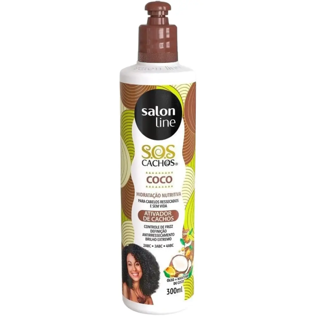 Crème Coiffante avec Activateur de Boucles - SOS Cachos Coco - Salon Line - 300ml