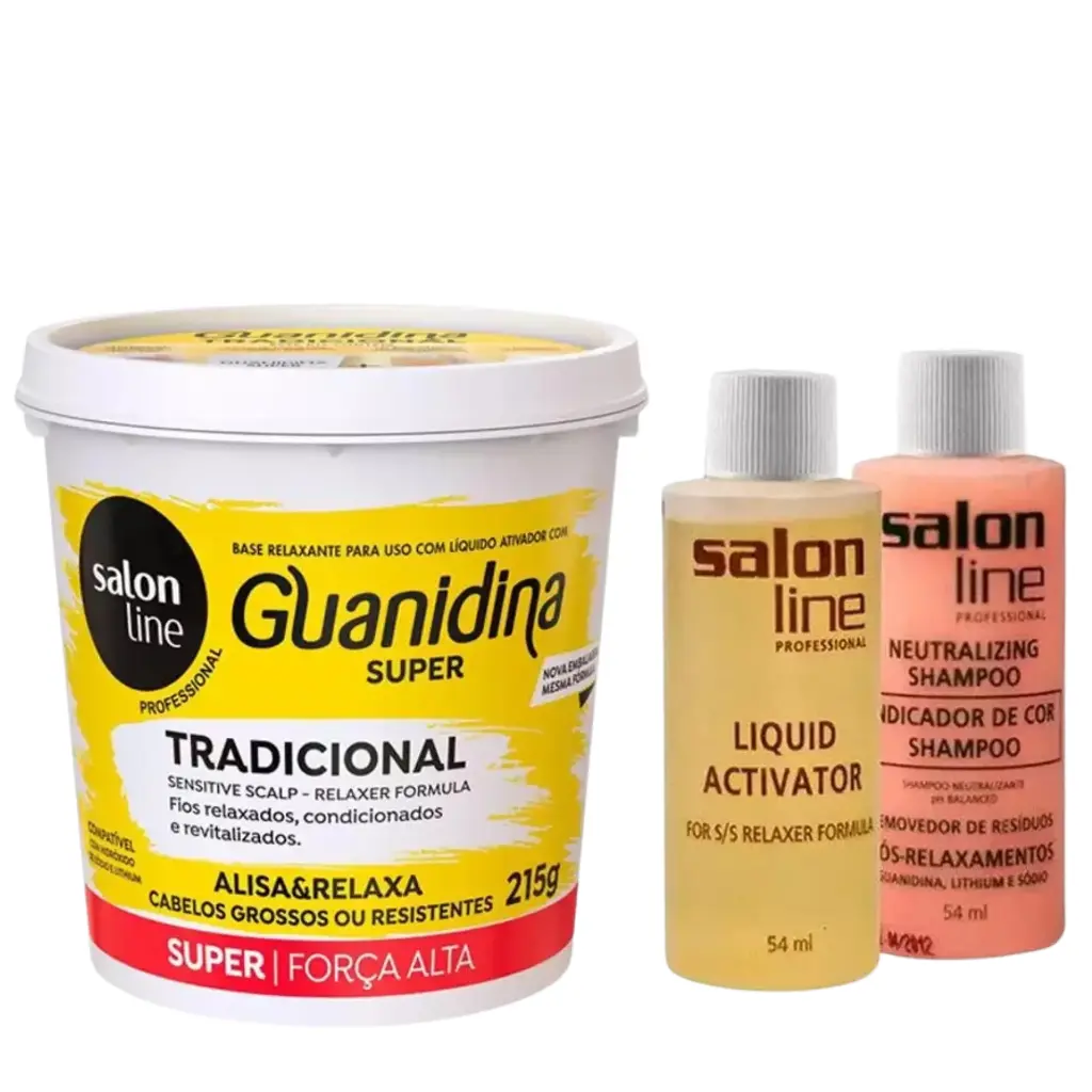 Défrisant à base de Guanidine - Traditionnel Super - Salon Line 218g