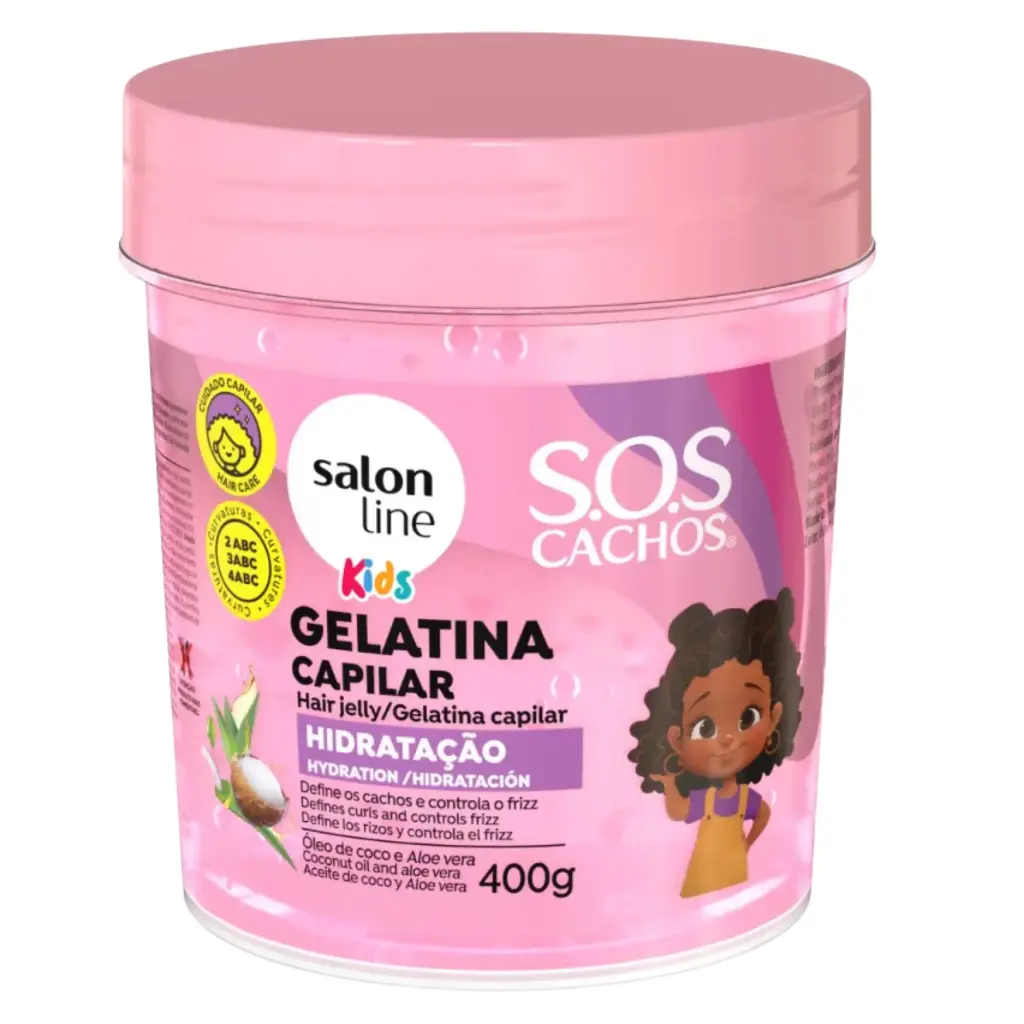 Gelatina Capilar Hidratante para Crianças - SOS Cachos Kids - Salon Line 400g