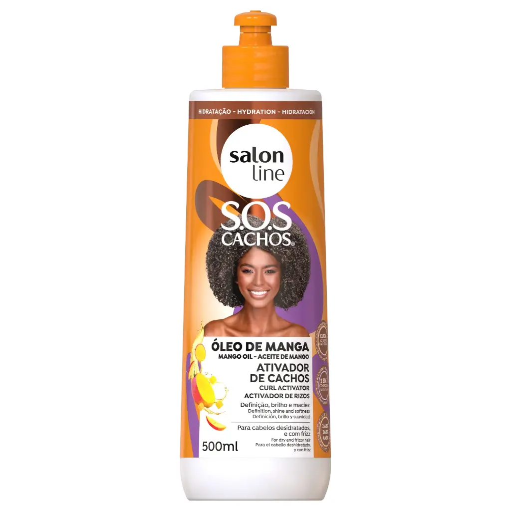 Creme Para Pentear com Ativador “SOS - Oleo de Manga” Salon Line 500ml