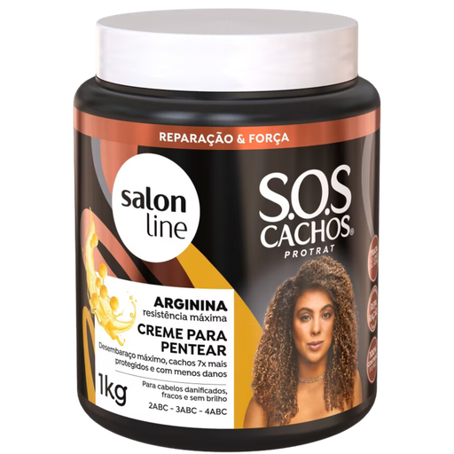 [7898009430200] Crème Coiffante avec Activateur “SOS Cachos - Arginina” Salon Line 1kg