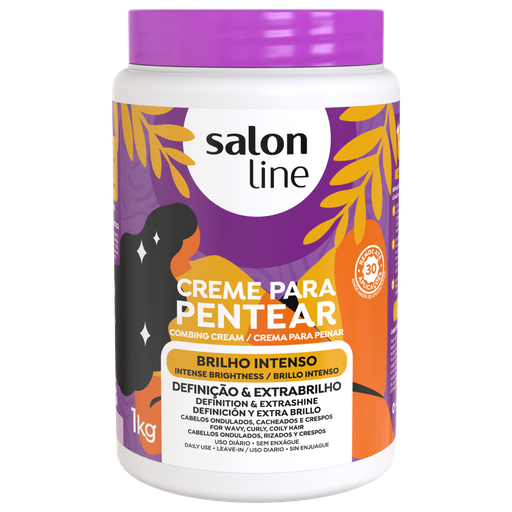 [7898009430859] Creme Para Pentear "Brilho Intenso" Salon Line 1kg