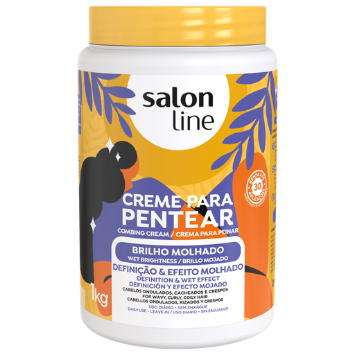 [7898009430866] Creme Para Pentear "Brilho Molhado" Salon Line 1kg