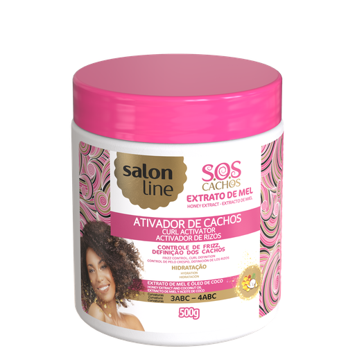 [7898623959972] Creme Para Pentear com Ativador “Mel - SOS Cachos Intensos ” Salon Line 0.5kg