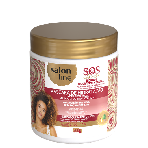 [7898009430163] Masque “SOS Cachos - Rícino e Queratina” Salon Line 500g