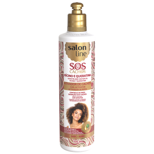 [7898009430187] Crème Coiffante avec Activateur “SOS Cachos - Rícino e Queratina” Salon Line 300ml