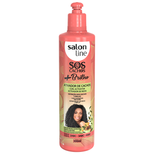 [7898009430118] Crème Coiffante avec Activateur “SOS Cachos - +Brilho” Salon Line 300ml