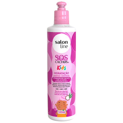 [7908458317813] Creme para Pentear com Ativador para Crianças “SOS Cachos - Kids ” Salon Line 300ml