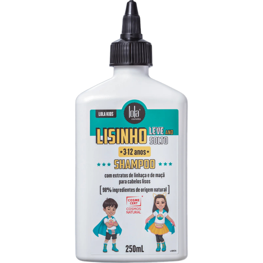 [17899572811080] Shampoing pour cheveux lisses enfant - Lisinho Leve e Solto - Lola 250g