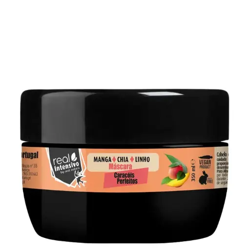 [5600493409547] Masque Free - pour cheveux bouclés - Caracóis Perfeitos - Mangue, Chia et Lin - Real Natura 300ml