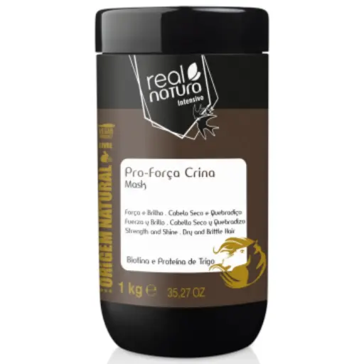 [5600493403064] Máscara sem sal - Pro-Força Crina - Biotina e Proteína de Trigo - Real Natura 1kg