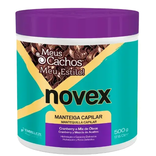 [876120005337] Manteiga Capilar - Cranberry e Mix de Óleos - Meus Cachos Meu Estilo - Novex 500g