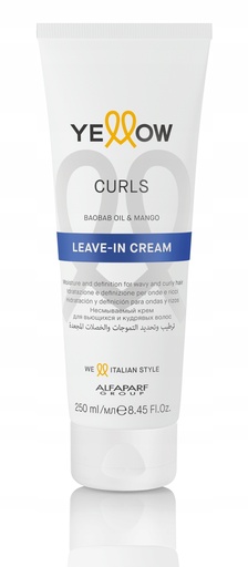 [8022297113623] Crème Coiffante - Curls Baobab Oil & Mango - Yellow 250ml