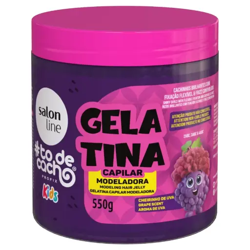 [7908458325535] Gelée Capillaire Modelatrice pour Enfants - SOS Cachos Kids Uva - Salon Line 550g