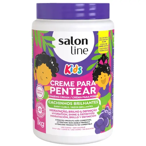 [7908458325559] Crème Coiffante Kids - Raisin - Cachinhos Brilhantes - Salon Line 1kg