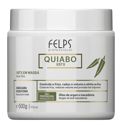 [7898955638781] Botox Tradicional - Quiabo - Mass XBTX Argan Macadamia - Felps 500g